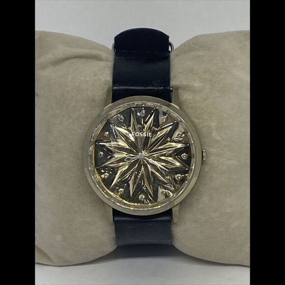 Fossil ES3917 Vintage Women's Blue Leather Analog Dial Quartz Wristwatch RQ98 - Picture 1 of 12